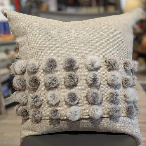 Feather & Fur Accent Pillow