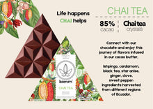 Load image into Gallery viewer, 85% Cacao, Chai Tea Superfood Chocolate