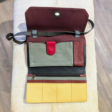 Load image into Gallery viewer, Leather Trifold Crossbody