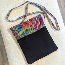 Load image into Gallery viewer, Embroidered Crossbody Purse - Black