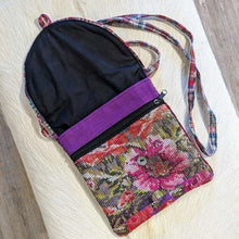 Load image into Gallery viewer, Embroidered Crossbody Purse - Purple