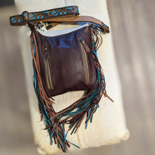 Load image into Gallery viewer, Myra Bags Leather &amp; Hide Fringe Crossbody