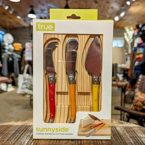 True Sunnyside Cheese Knives & Cutting Board