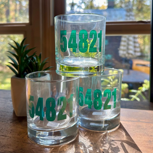 Zip Code Rocks Glass