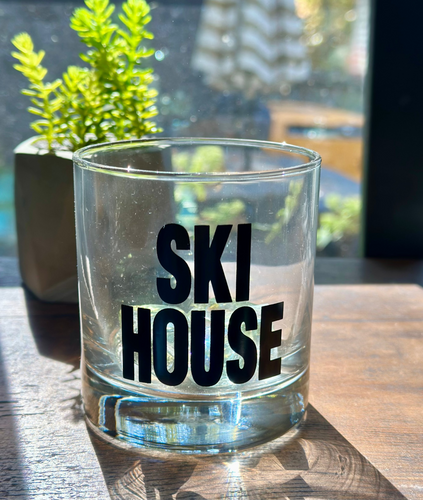'Ski House' Rocks Glass