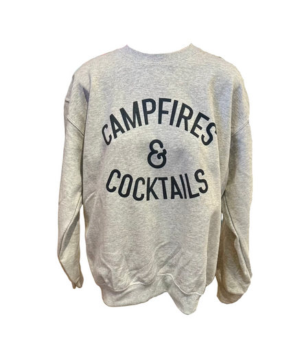 'Campfires & Cocktails' Crewneck