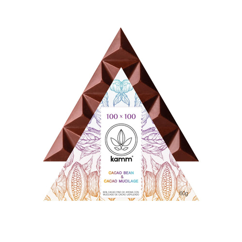 85% Cacao Beans & Mucilage, 100x100 Superfood Chocolate