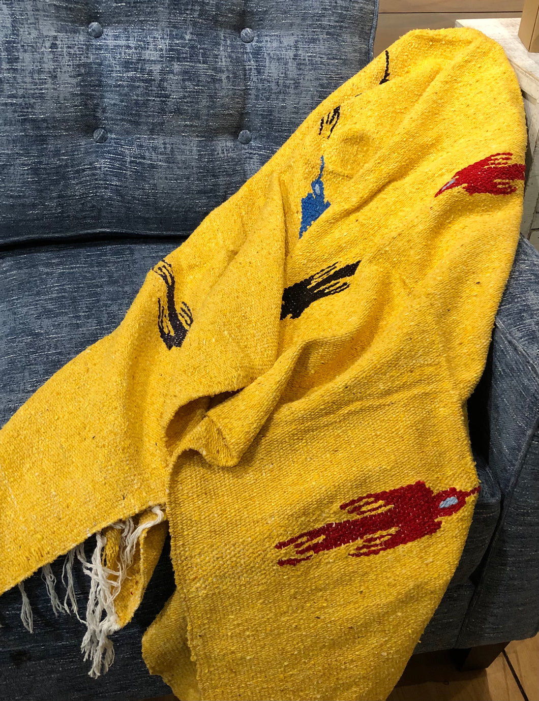Yellow Thunderbird Baja Blanket