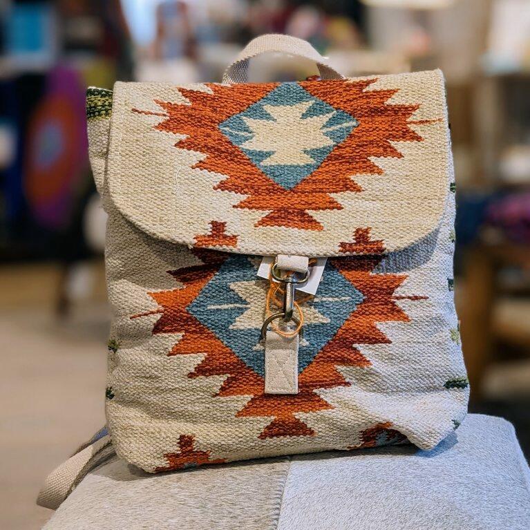 90s mini backpack aztec Woven Aztec Backpack – My Villa Home Decor