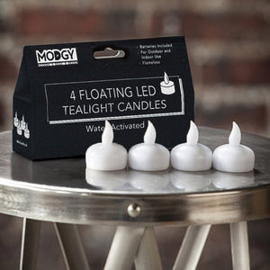 Water-Activated LED Tealight Candles (Set of 4)